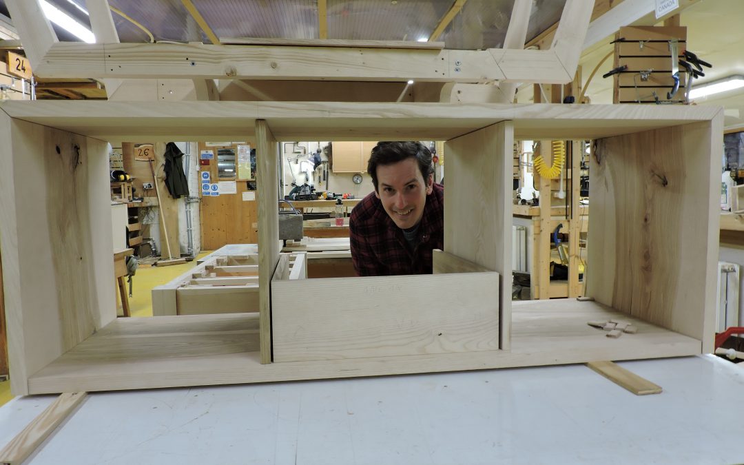 A cabinet on the side
